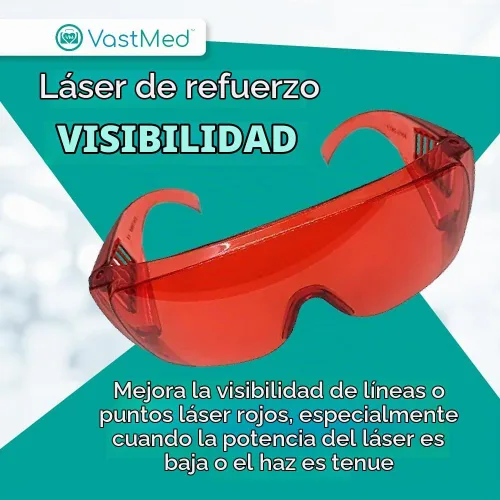 Vista 5 de Gafas protectoras rojas de grado dental Gafas de seguridad Gafas de protección ocular Gafas dentales para blanquear los dientes luz