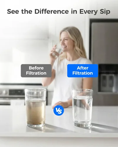 Vista 7 de Waterdrop WD-F13 Filtro de agua, recambio para GE® SmartWater® MWF®, MWFINT, MWFP, MWFA, GWF, HDX FMG-1, Kenmore® 9991, GSE25GSHECSS, WFC1201