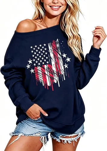 Vista 13 de Sudadera holgada de manga larga con hombros descubiertos para mujer de Halloween Gorro de Navidad negro