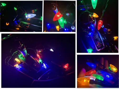 Vista 4 de Luces LED de Navidad, USB y cargador de bombilla para iPhone, disponible con iPhone 5, 5S, 6, 6S, 6 Plus, 7, 7 Plus, 8, 8 Plus, 8 X