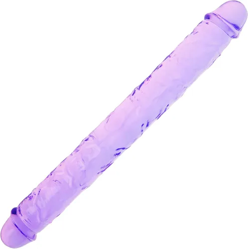 Vista 27 de Consolador doble de cristal de 11.8 x 1.37 pulgadas, consolador largo anal realista con pene, suave y flexible con venas y glande, juguetes sexuales