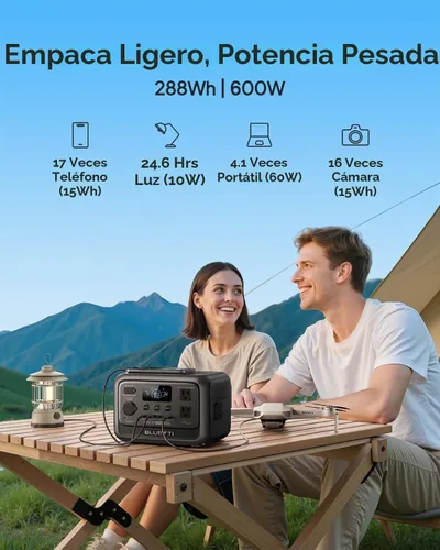 Vista 6 de Generador solar BLUETTI Elite 30 V2 con panel solar de 100W incluido 288Wh