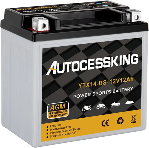 Vista 16 de Autocessking YTX4L-BS - Batería de motocicleta de 12V 3Ah recargable, libre de mantenimiento, sellada AGM, batería de reemplazo para Powersport, ATV