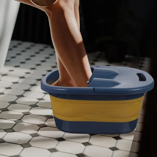 Vista 4 de minkissy Masaje portátil para baño de pies, ideal para sala de estar y baños pequeños