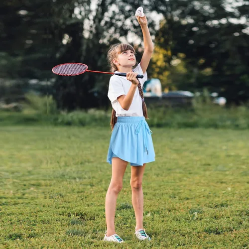 Vista 5 de 2 pantalones cortos de mariposa fluidos 2 en 1 para jóvenes, lindos pantalones cortos deportivos con bolsillos para fitness, correr, deportes, danza