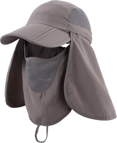Vista 12 de Connectyle Sombreros de pesca con protección solar UPF 50+ para hombre con solapa extraíble para el cuello Azul aguamarina