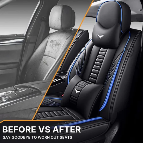 Vista 5 de Fundas protectoras de asiento de automóvil de lujo de 2 asientos para Mazda CX-3 2016-2021, diseño de bolsa de almacenamiento trasera, almohada
