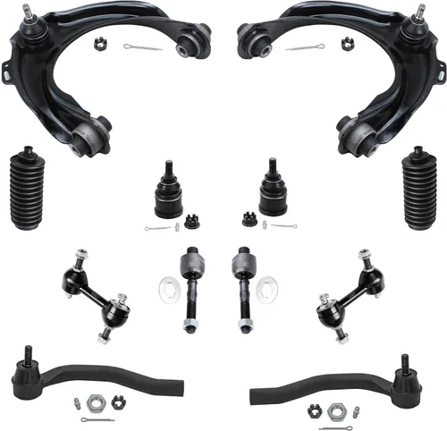 Vista 47 de Detroit Axle – 12 brazos de control superiores e inferiores delanteros con rótulas, barras de unión exteriores e interiores con topes, barras