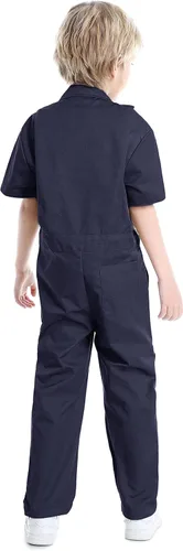 Vista 4 de TOPTIE Mono de niño de mecánico de Halloween para niños mono de manga corta