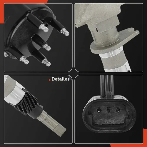 Vista 8 de Distribuidor de encendido A-Premium con tapa y rotor compatible con vehículos Jeep - 2.5L 4 cilindros - Cherokee 1991-1993, Comanche 1991-1992