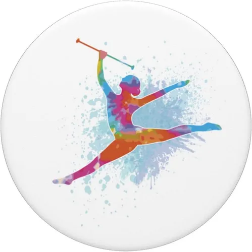 Vista 3 de Impresionante gimnasia - bastón de baile girando majorette PopSockets intercambiables PopGrip