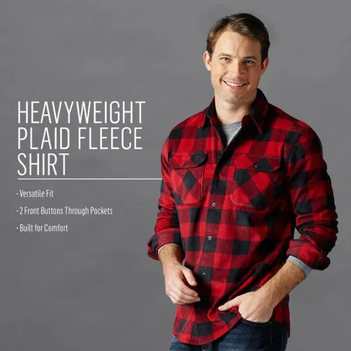 Vista 4 de Wrangler Authentics - Camisa de vellón pesado, de manga larga, para hombre