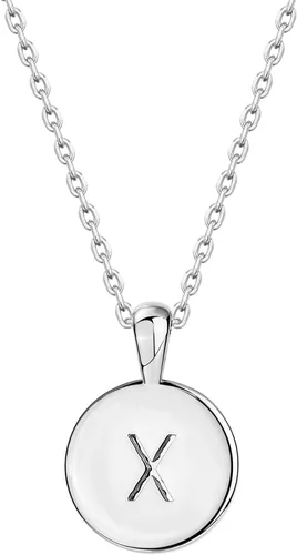 Vista 35 de PAVOI - Collar con dije de letra inicial chapado en oro de 14 quilates para mujer Collar con inicial alfabética de oro