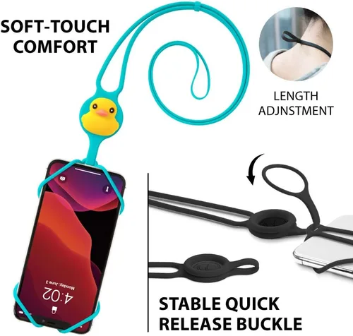 Vista 6 de Bone Lanyard Phone Tie 2, Universal Phone Holder for 4"-6.7" Smartphones
