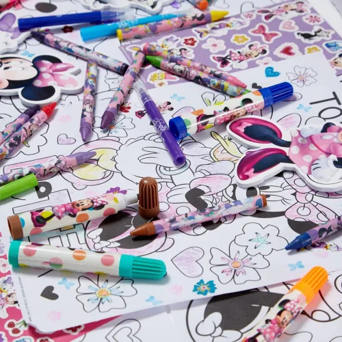 Vista 8 de Disney - Set de arte para colorear Minnie Mouse para niños con calcomanías y selladores, más de 150 piezas
