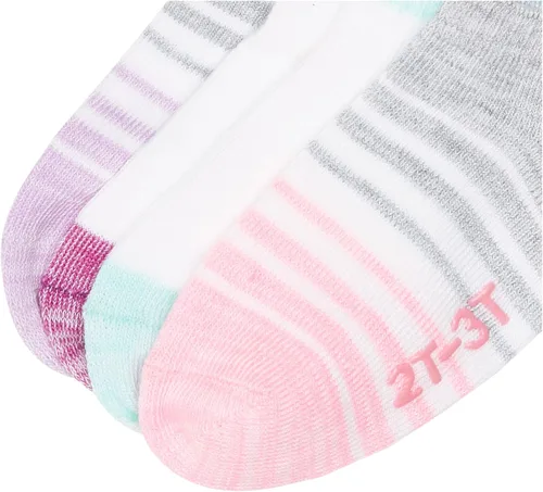 Vista 3 de Hanes Calcetines tobilleros antideslizantes para bebés y niños pequeños, paquete múltiple