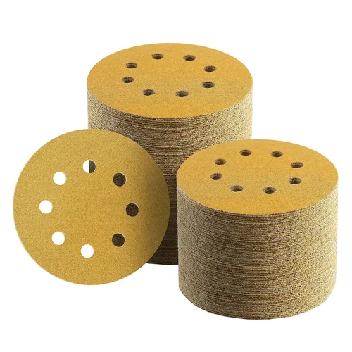 Vista 8 de 100 discos de lija de 5 pulgadas con gancho y bucle, papel de lija de grano 40 para carpintería o automoción, papel de lija de órbita aleatoria