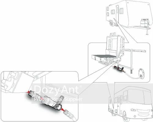 Vista 5 de DozyAnt Adaptador de conexión rápida de propano RV de 1/4 pulgadas para manguera de propano, propano o gas natural Kit de conexión o desconexión