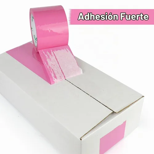 Vista 6 de BOMEI PACK Cinta de embalaje rosa de 3 pulgadas de ancho, 6 rollos de repuesto de cinta de envío rosa para embalaje, mudanza y almacenamiento, 2.4