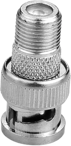 Vista 3 de BNC macho enchufe a F hembra adaptador de conector coaxial adaptador de acoplador CCTV Cámara (paquete de 5)