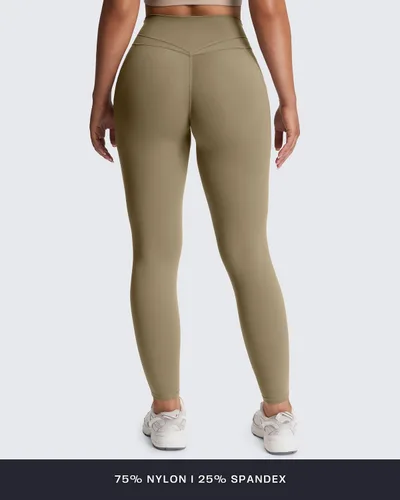 Vista 75 de Aoxjox Trinity - Pantalones de yoga de cintura alta con bolsillos para mujer, control de abdomen, cintura cruzada, leggings de entrenamiento suaves