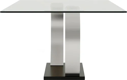 Vista 5 de Furniture of America Mesa de centro de cristal Navarra en plata y negro