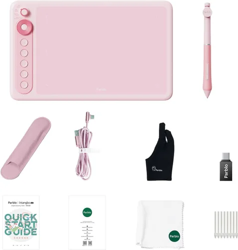 Vista 9 de Parblo Intangbo X7 Tableta de Dibujo 7.2x4.5 pulgadas Tabletas Gráficas, Tableta de Dibujo Digital con Interruptor de Modo, 6 Teclas Personalizadas
