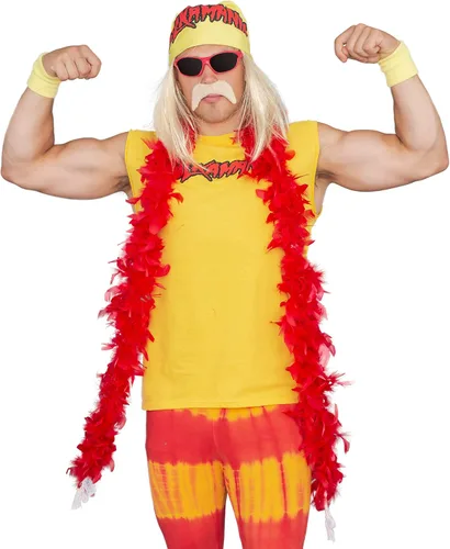 Vista 2 de Juego completo de disfraz de Hulk Hogan Hulkamania, XXL