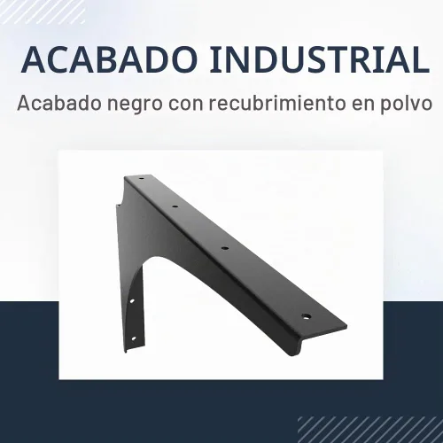 Vista 5 de Iron Supports Soporte Comercial Universal Resistente - Soportes Industriales - Soporte de Montaje de Acero para Estantes, Tocadores, Bufés