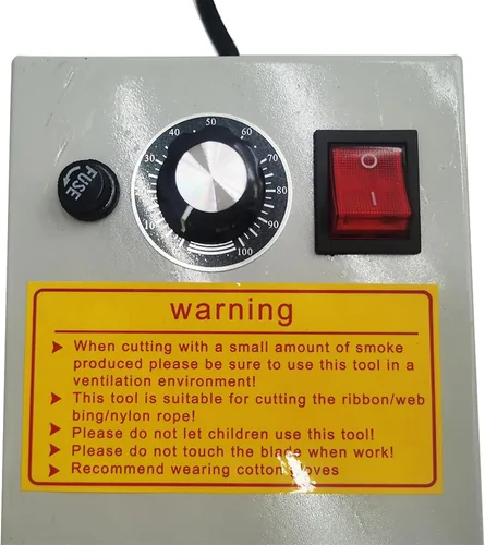 Vista 3 de Cortador eléctrico de cuerda de cuchillo caliente, cortadora de espuma de cinta de alimentación lateral de 110 V, con temperatura ajustable de 50 a