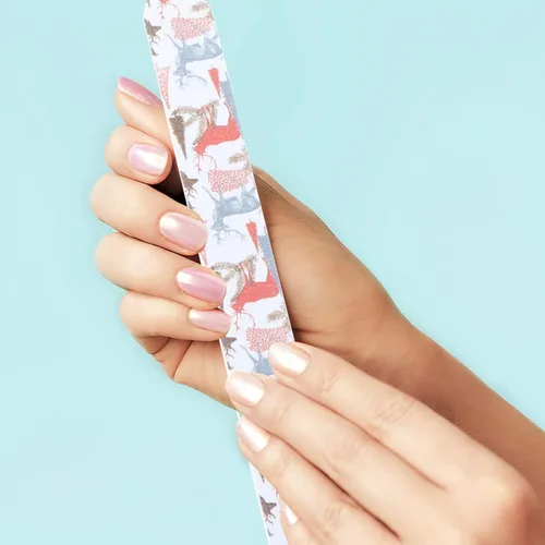 Vista 3 de Juego de limas de uñas: 12 piezas de limas de uñas de Navidad, herramientas de pedicura y manicura para mujeres y niñas, estilo aleatorio
