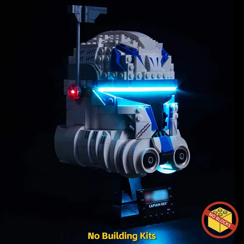 Vista 2 de BrickBling Luz LED compatible con el juego de casco Lego Captain Rex 75349 (Solo Luces), nueva iluminación 2023 compatible con casco Lego - Ilumina