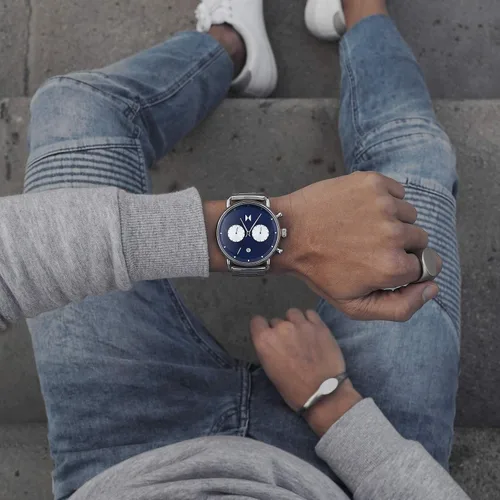 Vista 3 de MVMT Blacktop - Reloj cronógrafo analógico para hombre Blacktop