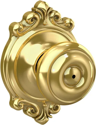 Vista 74 de SCHLAGE F10 GEO 716 Pomo de Puerta Georgiano, Cerradura de Paso para Pasillo y Armario, Bronce Envejecido (Paquete de 4)