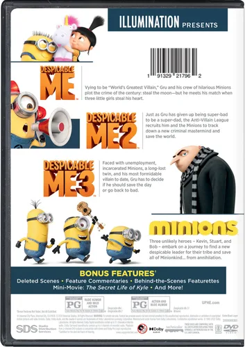 Vista 2 de Illumination Presents: 4-Movie Collection (Despicable Me / Despicable Me 2 / Despicable Me 3 / Minions) [DVD]