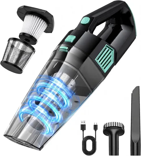 Vista 10 de Gxzsk Handheld Vacuum Cordless, Hand Held Car Vacuum Cleaner, Hand Vacuum Black & Orange