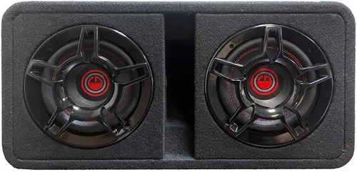 Vista 2 de Gravity G8BD2 Dual 8" 1200W Sub Recinto Activo de Coche Subwoofer Compacto Ported