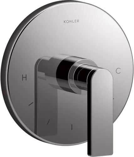 Vista 5 de Kohler K-T73133-4-CP T73133-4-CP - Moldura termostática compuesta con palanca de manija, válvula no incluida, cromo pulido, 1 unidad
