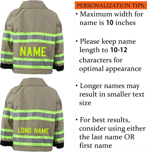 Vista 8 de Traje de 3 piezas personalizado de bombero para niños pequeños