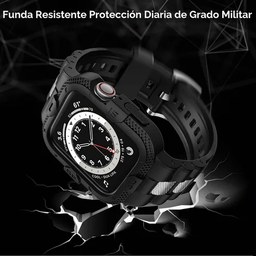 Vista 2 de Correas Compatibles para Apple Watch de 41mm, 40mm, 38mm, Correa Deportiva Resistente para Hombres con Estuche Protector para Watch Series 9, 8