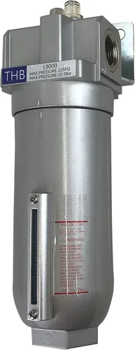 Vista 4 de Lubricador de grado industrial para herramientas neumáticas de aire lubricado con aire comprimido, cuenco de metal con mira visible, 225 PSI MAX