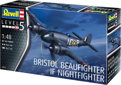 Vista 10 de Revell RV03854 03854 Beaufighter IF Nightfighter Plastic Model kit escala 1:48, sin pintar