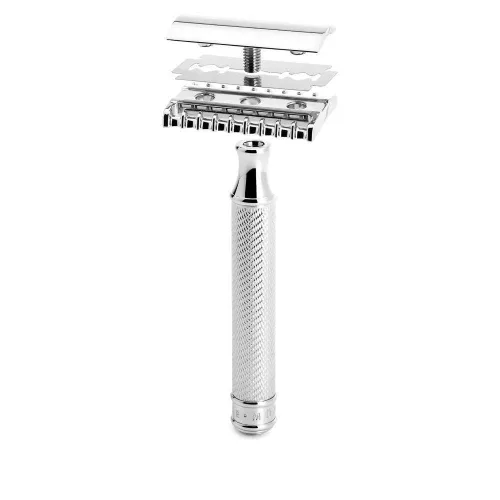 Vista 2 de MÜHLE TRADICIONAL R41 - Maquinilla de afeitar de seguridad de doble filo (peine abierto) para hombres, perfecta para uso diario, calidad