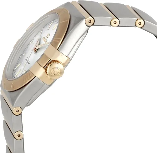Vista 2 de Omega Reloj con esfera plateada de constelación 12320356002001 para hombre plateado Movimiento de cuarzo