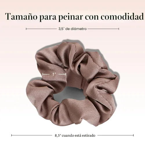 Vista 2 de Kitsch - Coleteros de satén para mujer, bandas para el cabello sin daños, cameo, 5 piezas Wake Up Frizz-Free, No Crease Hair Ties, Softer Than