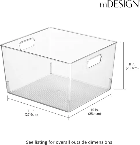 Vista 3 de mDesign - Cubo de basura de plástico con asas