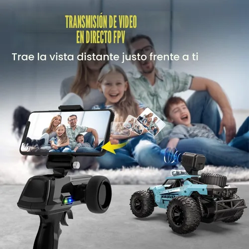 Vista 3 de DEERC Coches RC DE36W Coche de Control Remoto con Cámara HD FPV de 1080P, Camiones Monstruo Todoterreno de Alta Velocidad 1/16 para Niños y Adultos