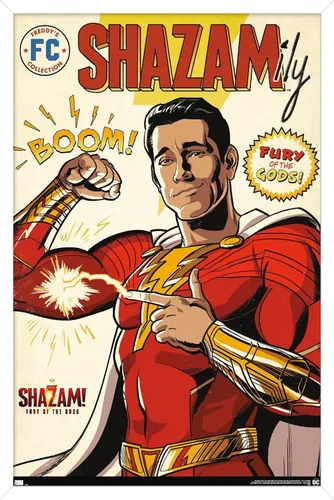 Vista 14 de Trends International DC Comics Movie Shazam! Fury of the Gods - Póster de pared de cómic, 22.4 pulgadas de largo x 14.7 pulgadas, versión enmarcada