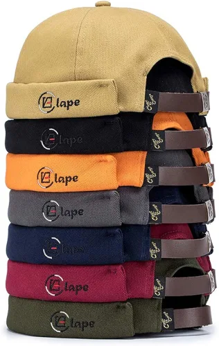 Vista 5 de Croogo Gorra sin alas, diseño único de Docker para reloj, con puño enrollado, gorra ajustable para el propietario, marinero, sin ala