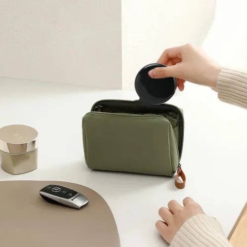 Vista 4 de 2 cepillos de pelo plegables para espejo de viaje, peine de pelo de bolsillo, cepillo de pelo con espejo, mini cepillo de pelo redondo para mujeres